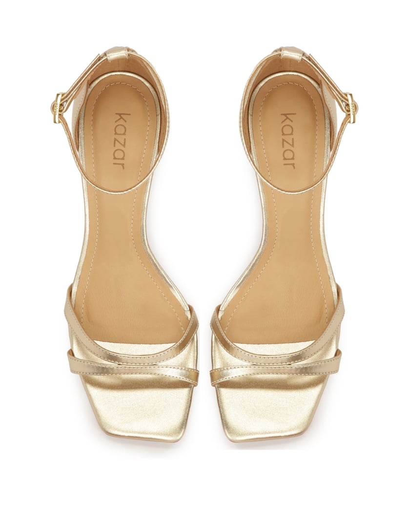 Kazar-Goldene-Leder-Sandalen-mit-niedrigem-Abs-gold