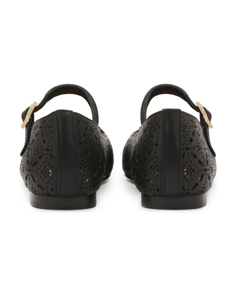 Kazar-Flat-sole-pumps-with-openwork-embellishment-černá