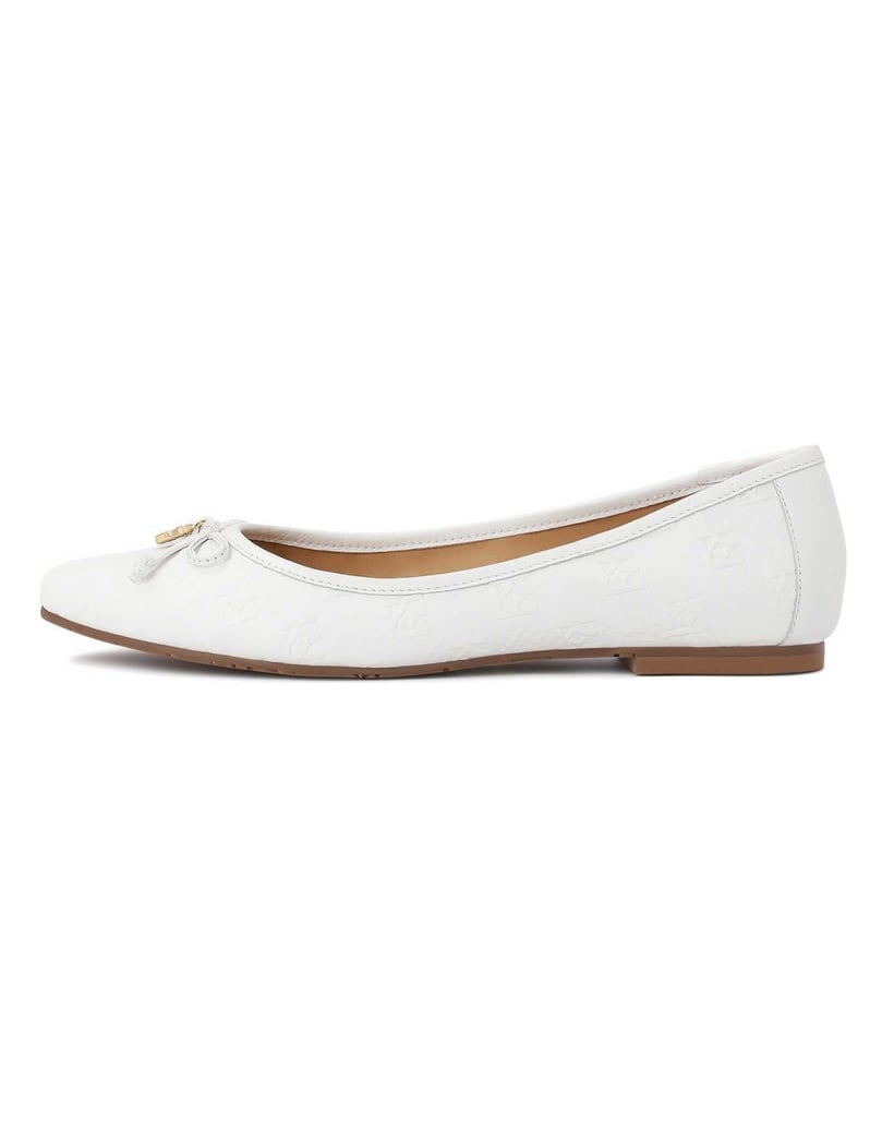 Kazar-White-ballerinas-with-a-bow-on-the-nose-bílá