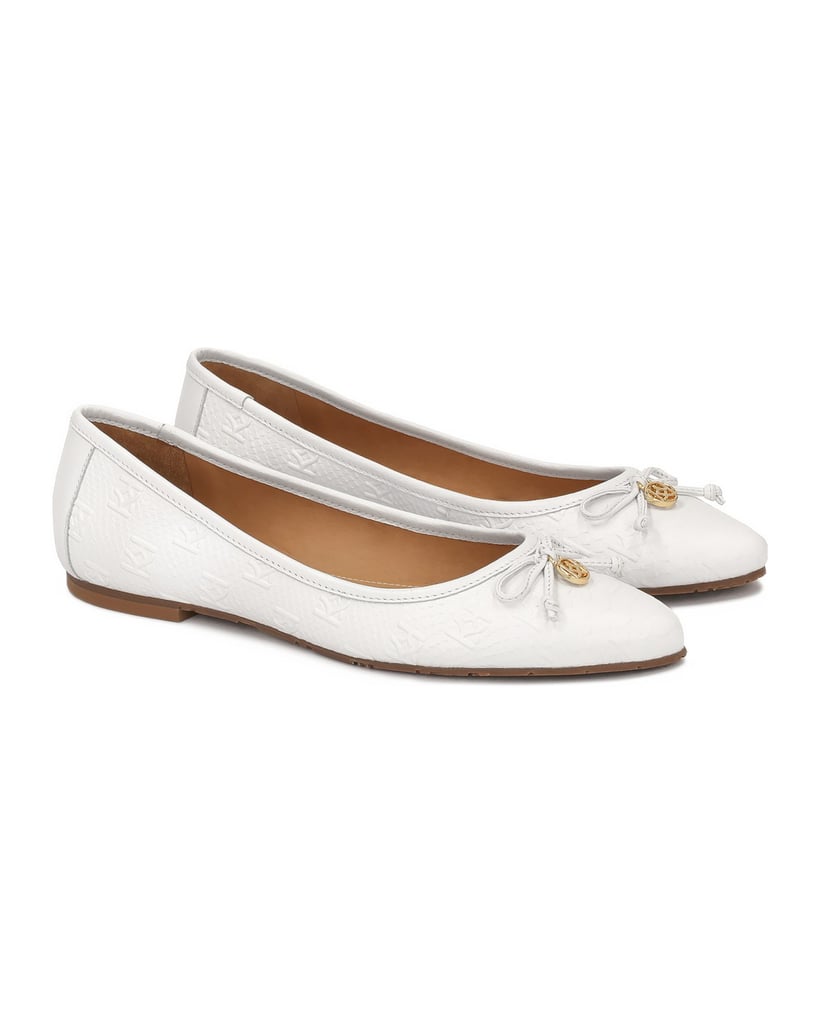 Kazar-White-ballerinas-with-a-bow-on-the-nose-bílá