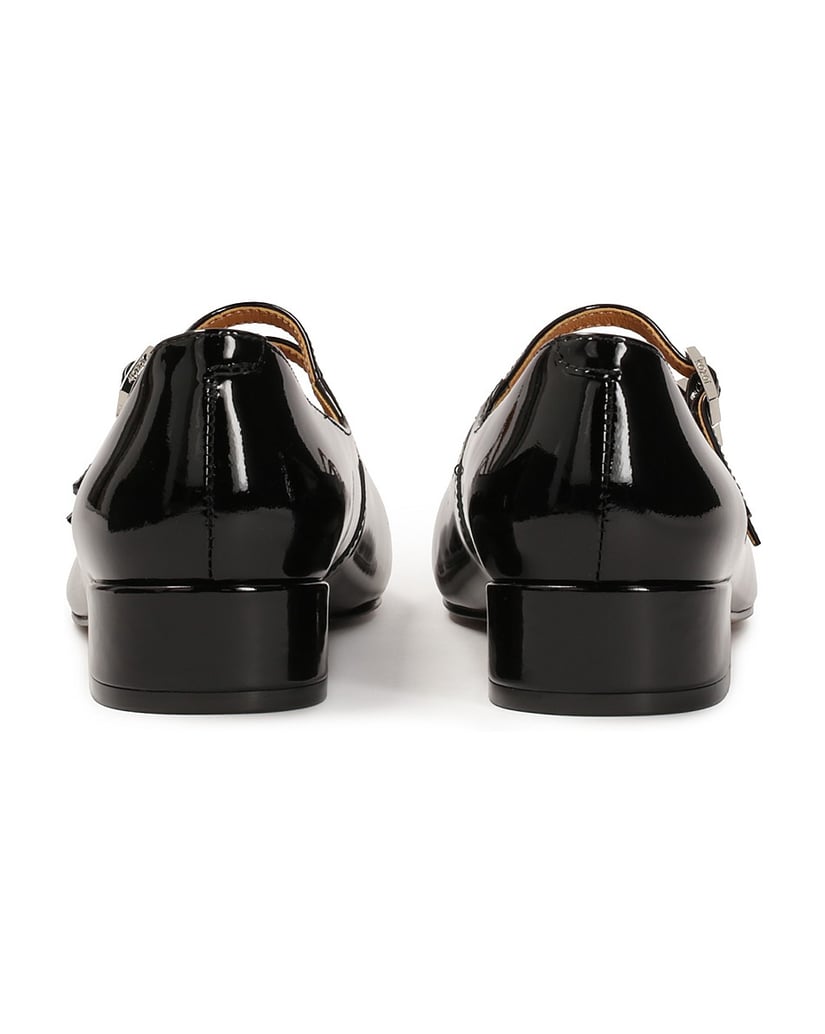 Kazar-Patent-leather-black-Mary-Jane-pumps-with-two-straps-černá