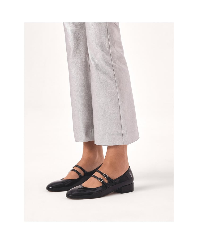 Kazar-Patent-leather-black-Mary-Jane-pumps-with-two-straps-černá