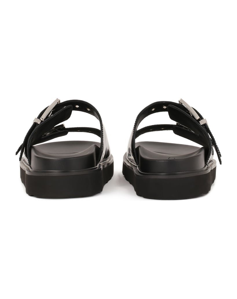 Kazar-Schwarze-Pantoletten-aus-glänzendem-Lede-schwarz