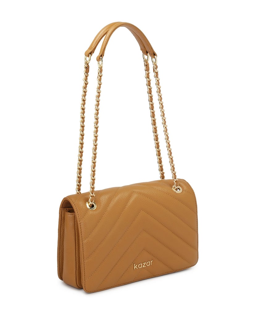 Kazar-Light-brown-handbag-with-cross-stitching-ťavia