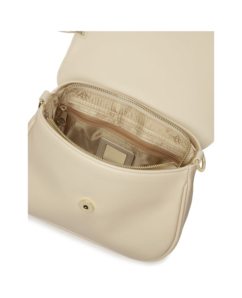 Kazar-Cream-handbag-with-a-pocket-in-the-flap-bílá