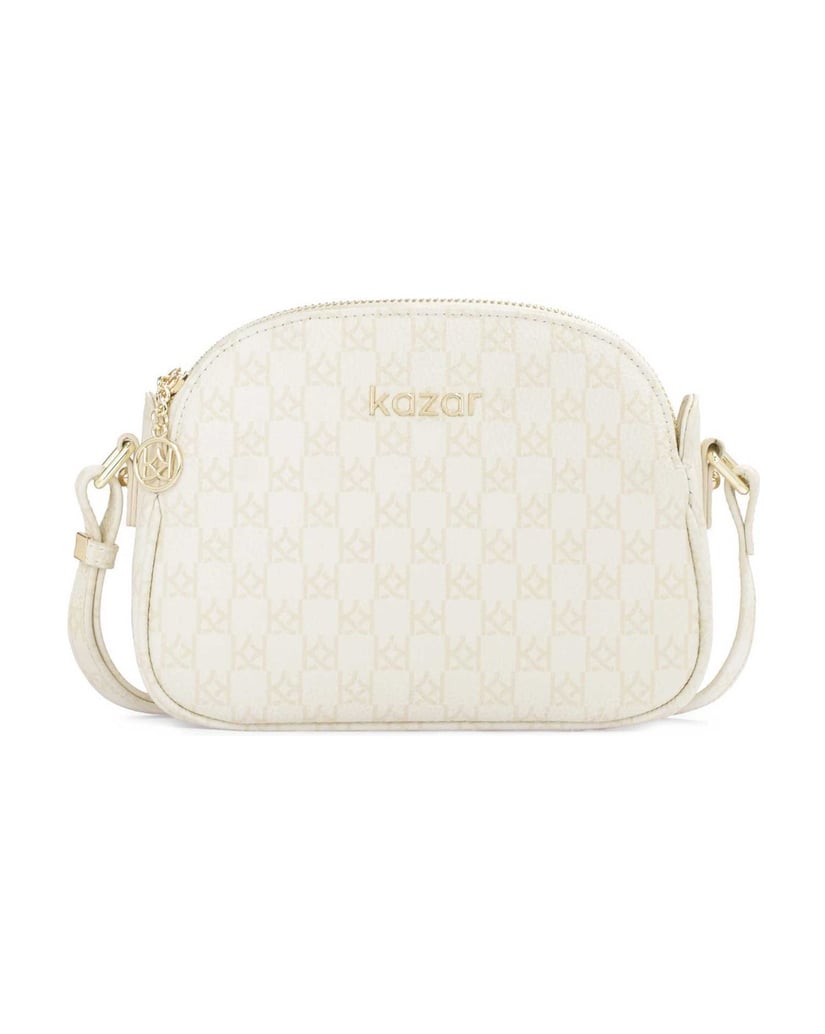 Kazar-KAZAR-monogrammed-leather-crossbody-biela