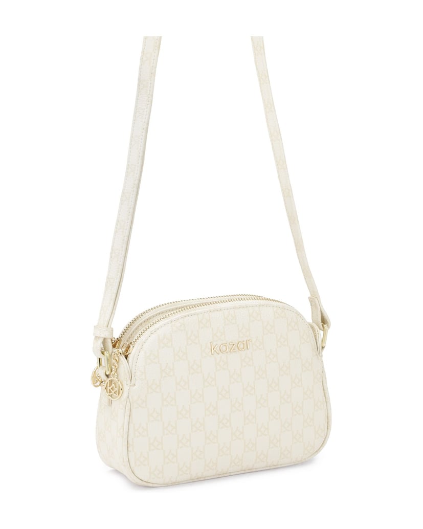 Kazar-KAZAR-monogrammed-leather-crossbody-biela