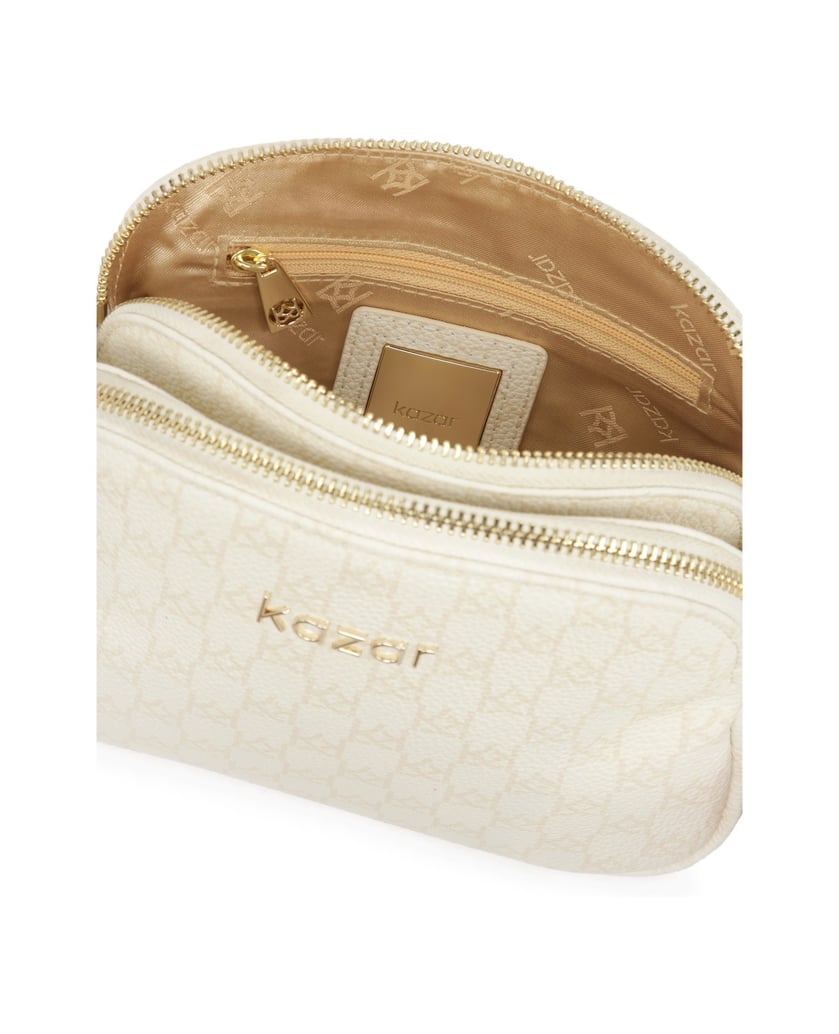 Kazar-KAZAR-monogrammed-leather-crossbody-biela
