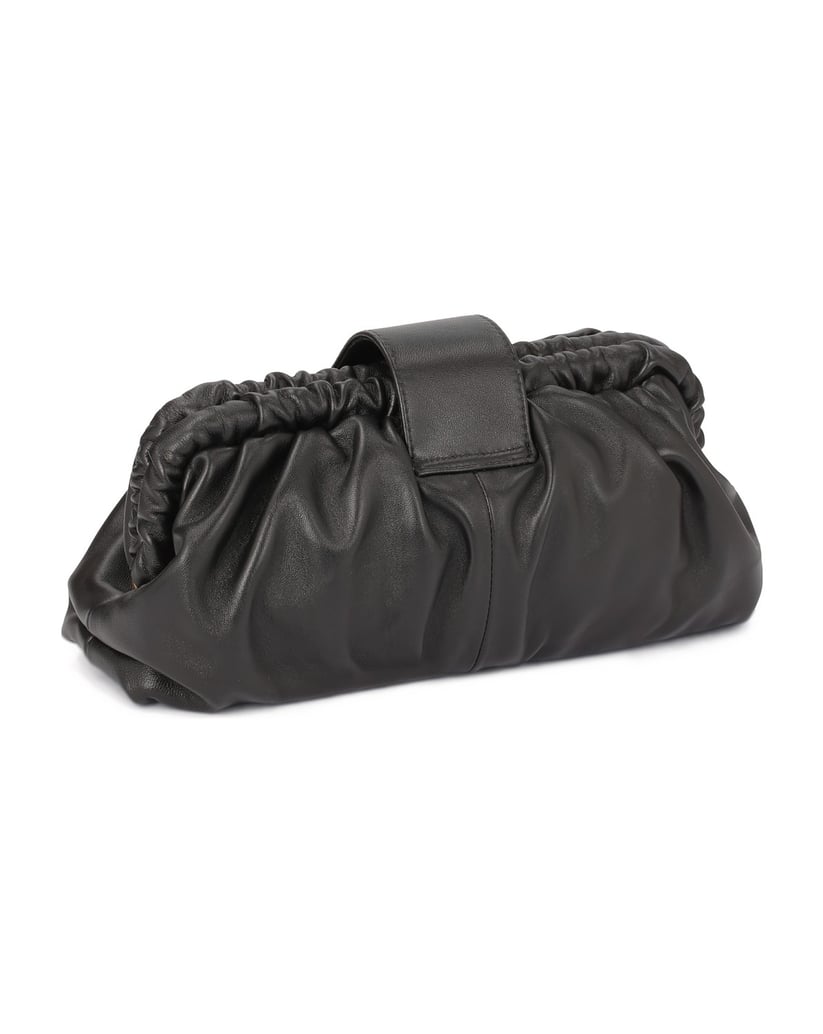 Kazar-Black-clutch-handbag-with-striking-logo-čierna