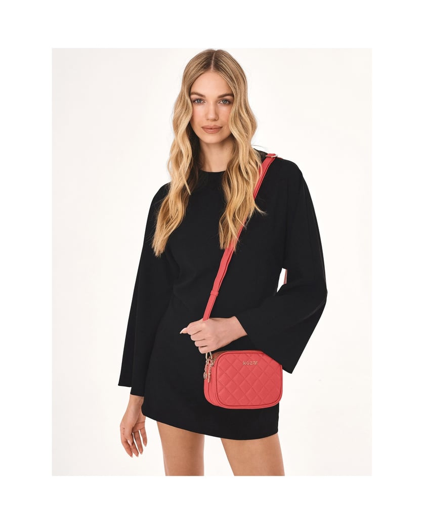 Kazar-Kleine-Gürteltasche-mit-drei-Fächern-pink