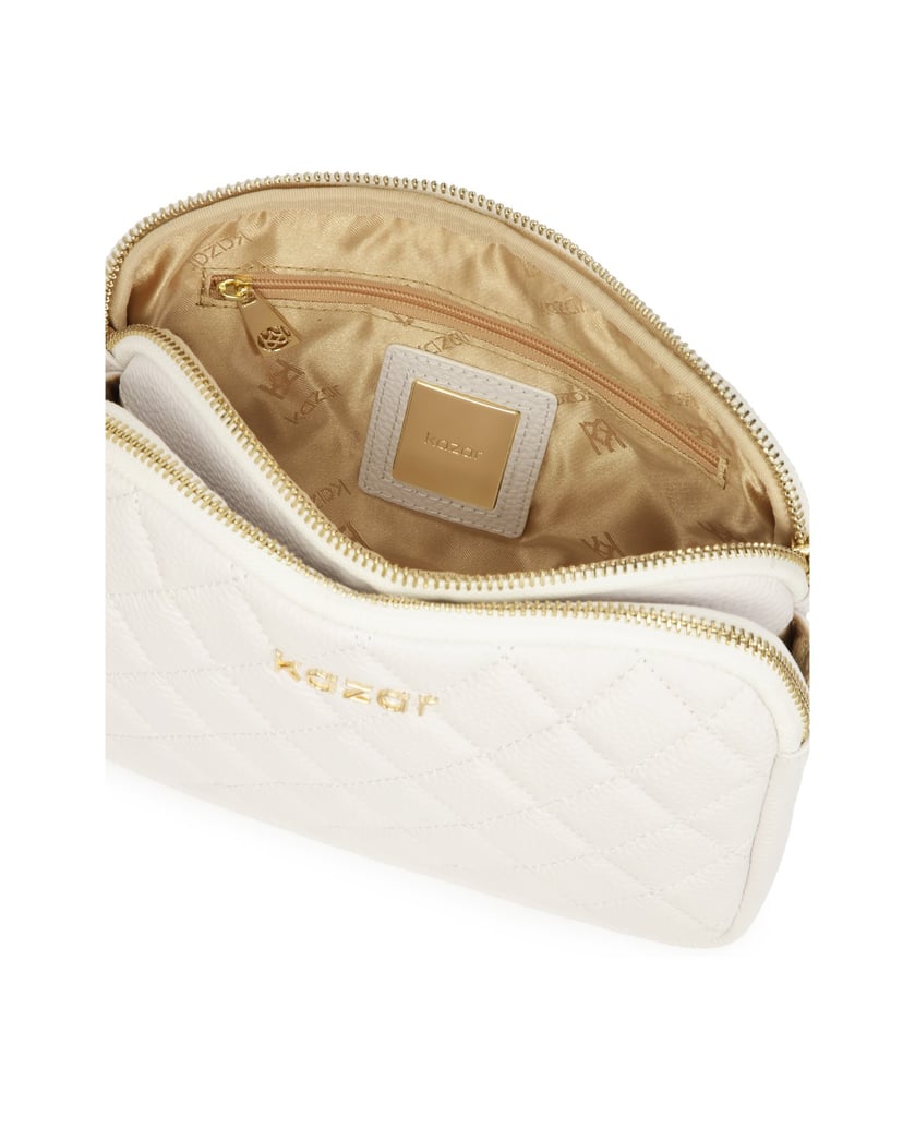 Kazar-White-handbag-with-striking-quilting-biela