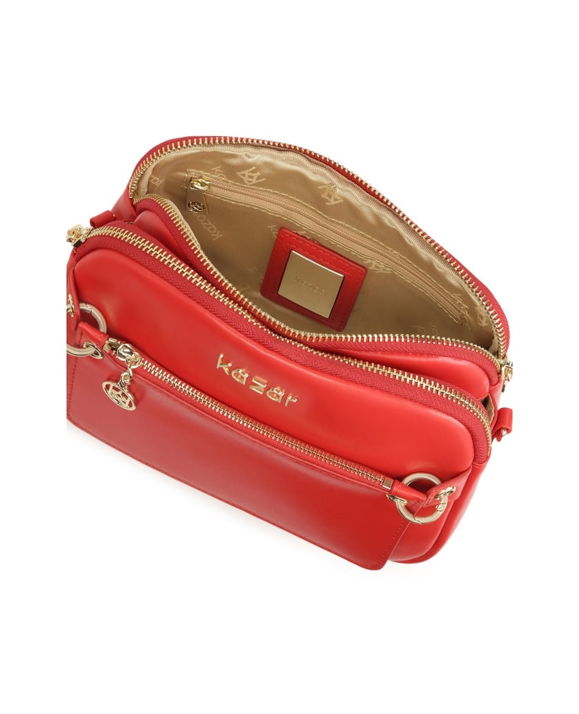 Kazar-Red-strap-bag-with-detachable-pouch-červená