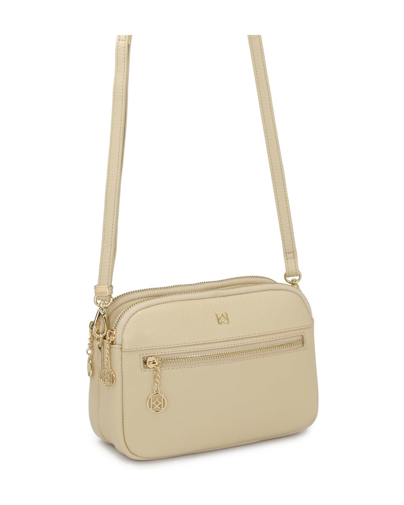 Kazar-Cream-3-compartment-leather-handbag-biela