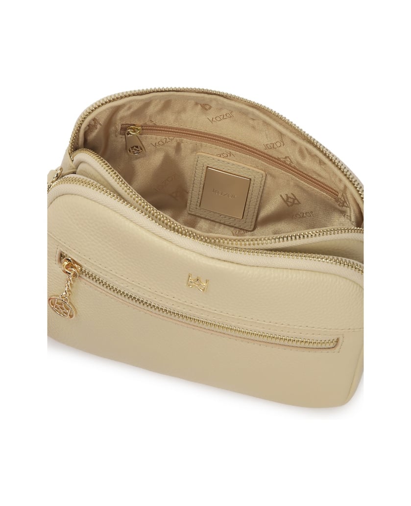 Kazar-Cream-3-compartment-leather-handbag-biela