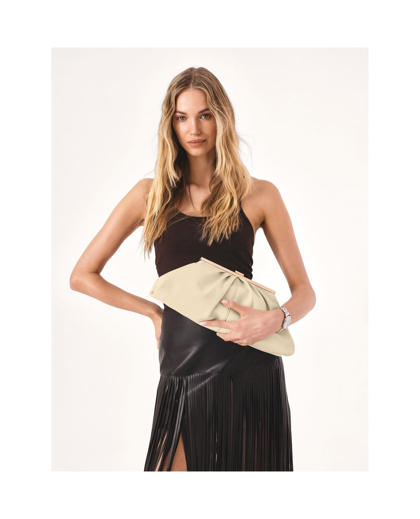 Kazar-Gelegentliche-Clutch-Tasche-aus-cremefar-weiss