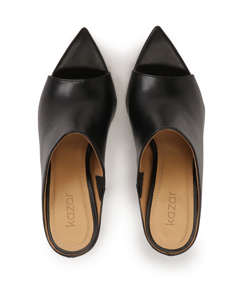 Kazar-Black-stiletto-mules-with-a-pointed-nose-černá