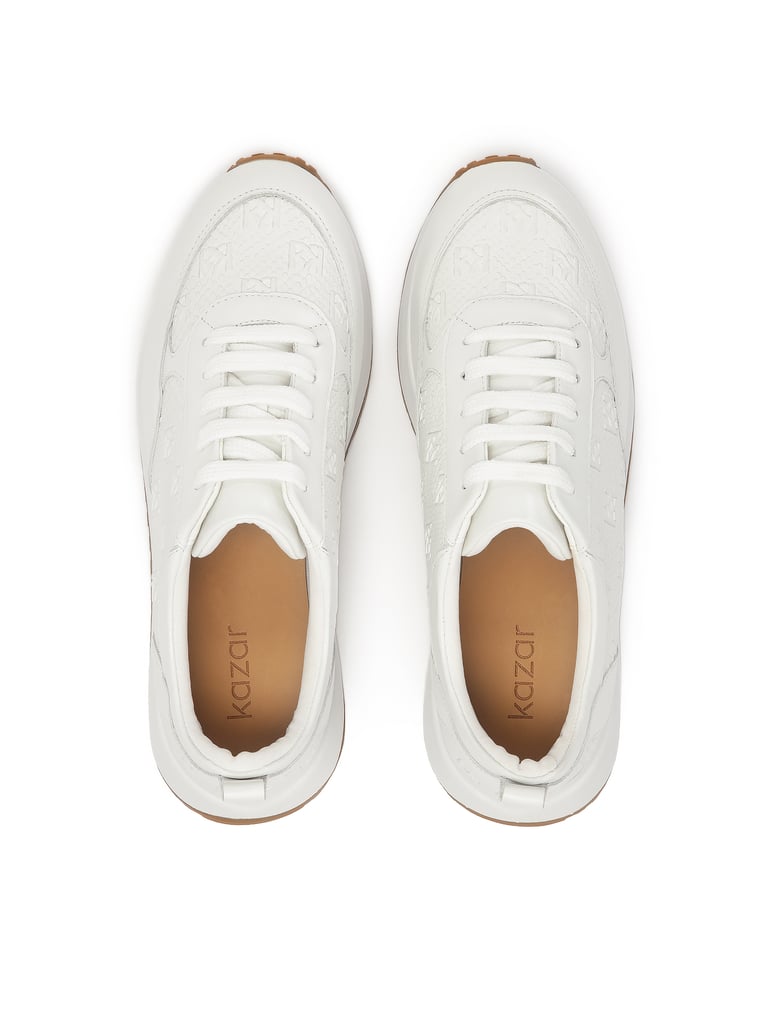Kazar-Weiße-Leder-Kombi-Sneakers-mit-Monogramm