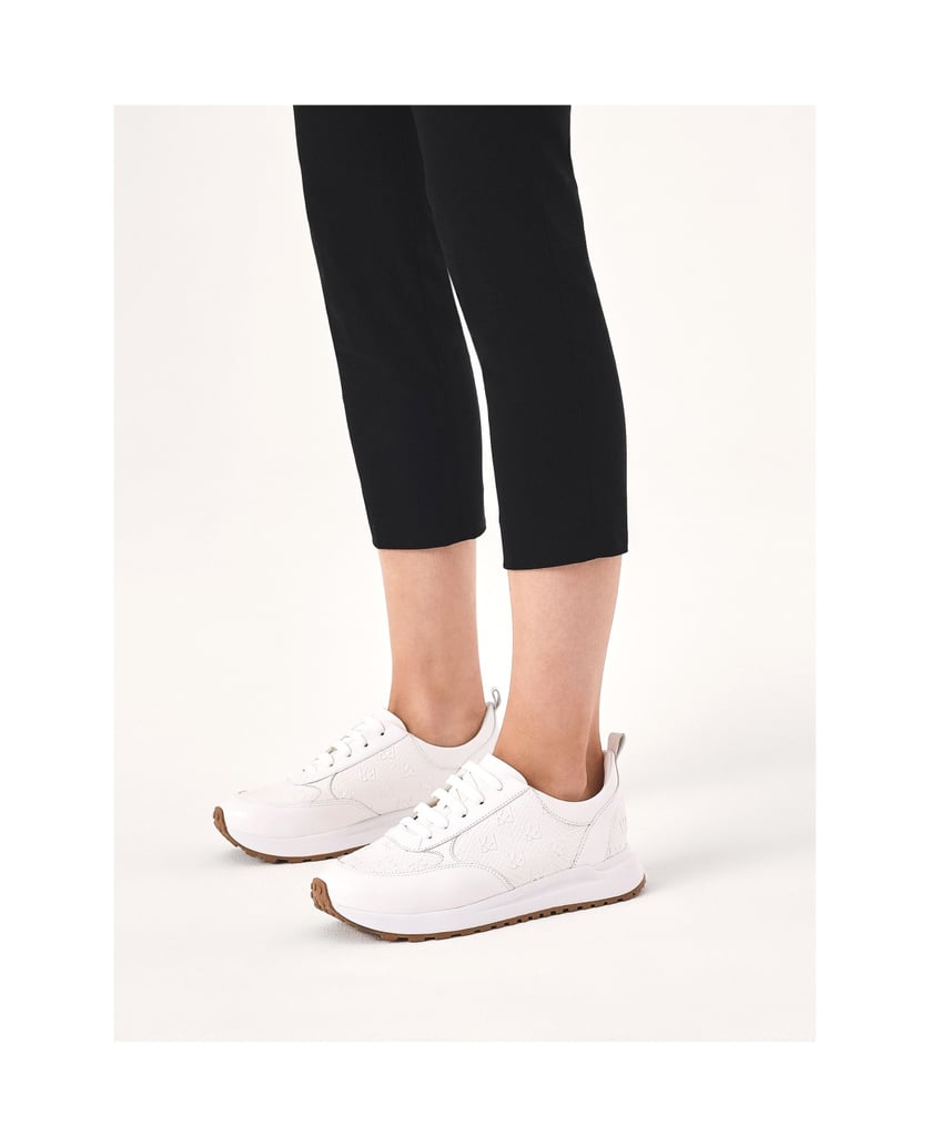 Kazar-White-monogrammed-leather-combination-sneakers-biela