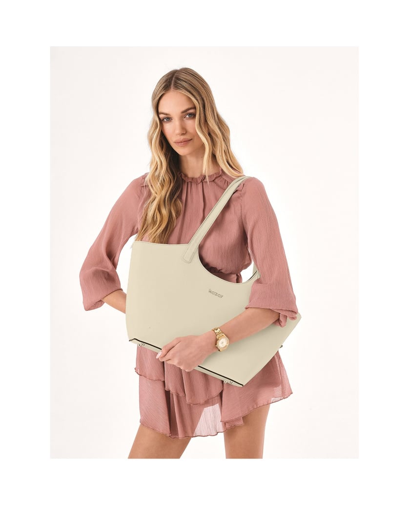 Kazar-Große-Umhängetasche-mit-stabiler-Konstru-weiss