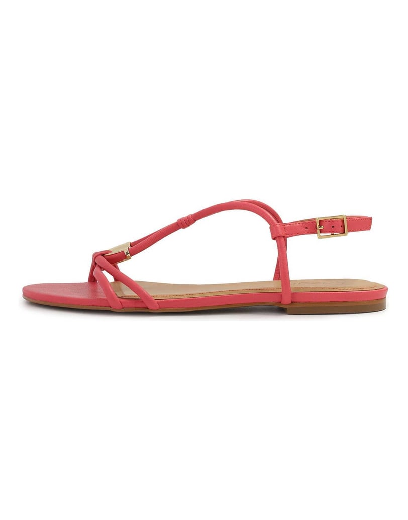 Kazar-Pink-flat-sandals-with-metal-embellishment-ružová