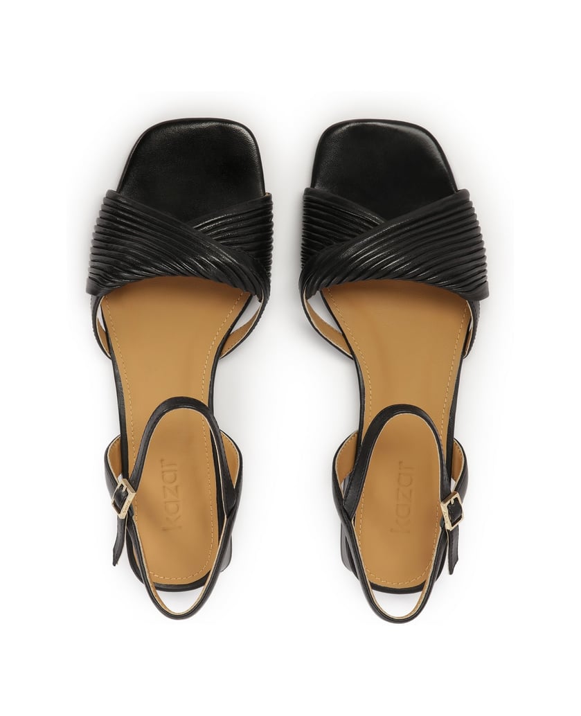 Kazar-Black-flat-heeled-sandals-čierna