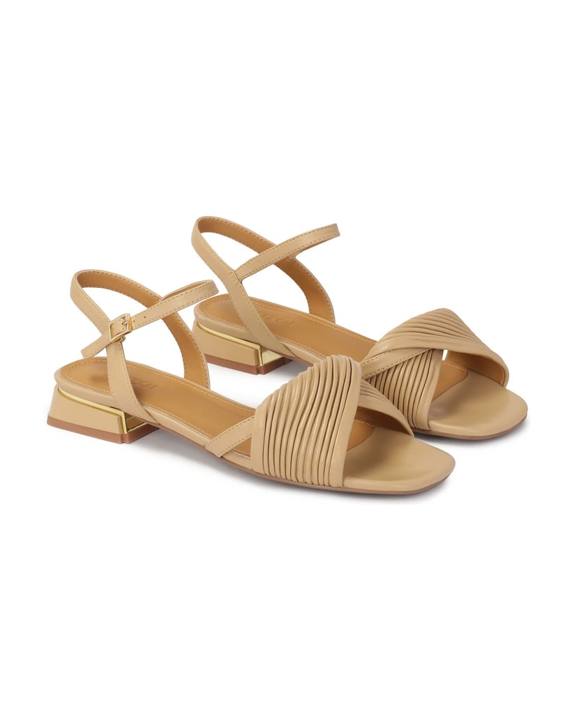 Kazar-Low-leather-sandals-in-beige-color-béžová