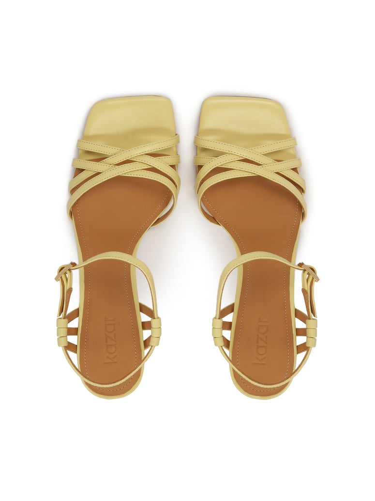 Kazar-Gelbe-Sandalen-mit-dünnen-Riemen