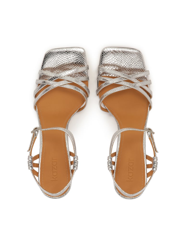 Kazar-Stiletto-Sandalen-aus-geprägtem-Leder-in