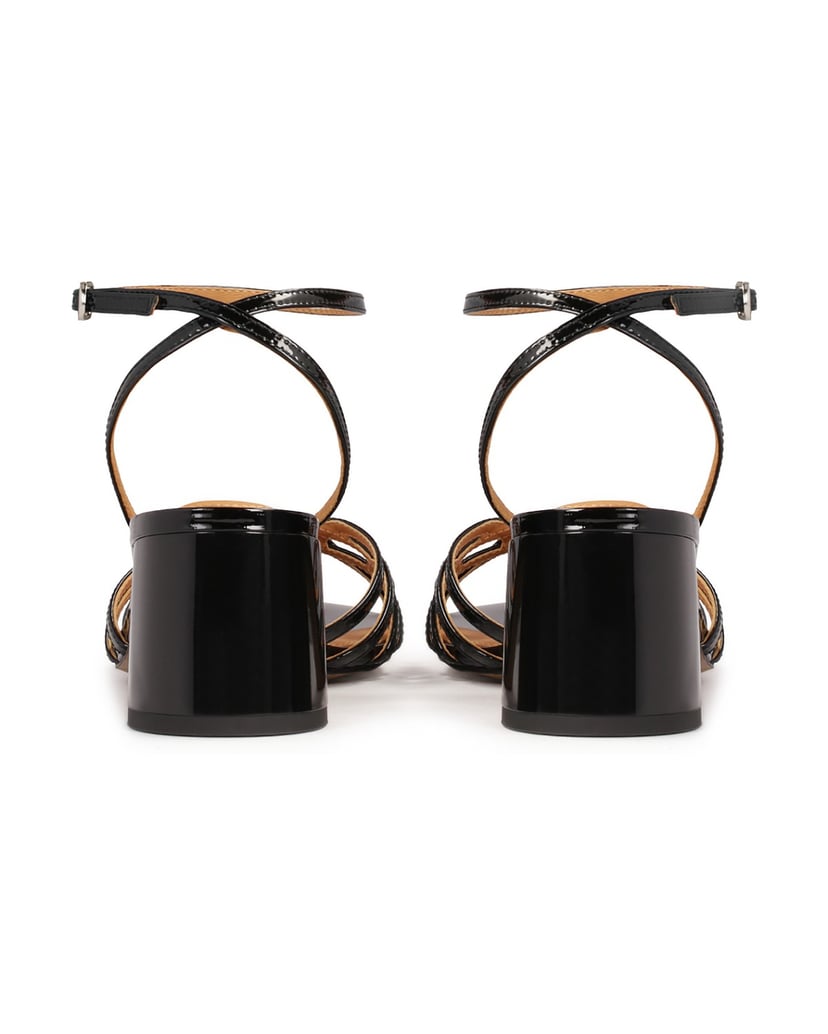 Kazar-Lackierte-schwarze-Sandalen-mit-dünnen-R-schwarz
