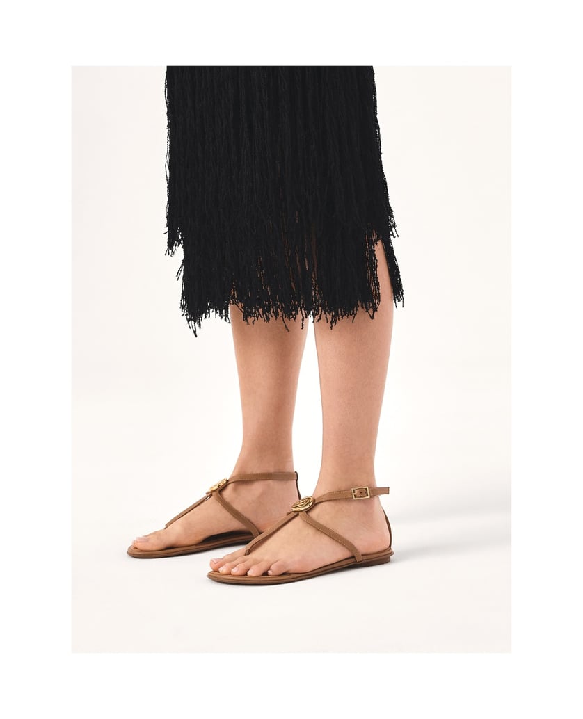 Kazar-Hellbraune-Flip-Flop-Sandalen-mit-Monogr-camel