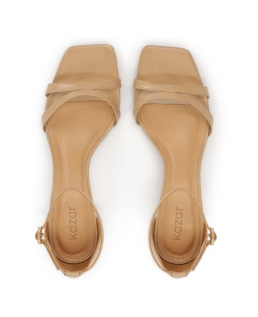 Kazar-Beigefarbene-Sandalen-mit-zwei-dünnen-Riemen-beige
