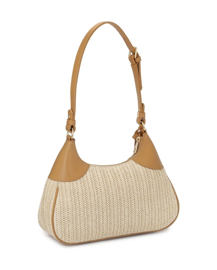 Kazar-Beige-geflochtene-Baguette-Handtasche-beige