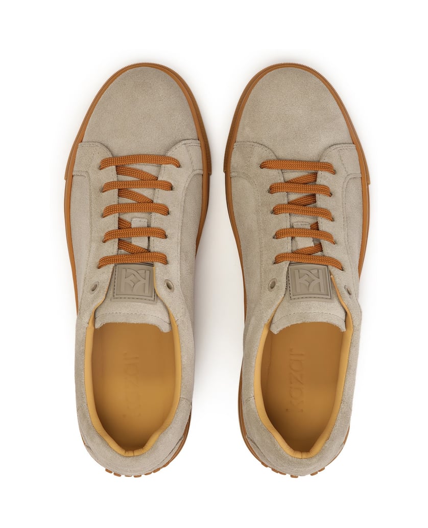 Kazar-Taupefarbene-Wildleder-Sneakers-mit-brau-taupe