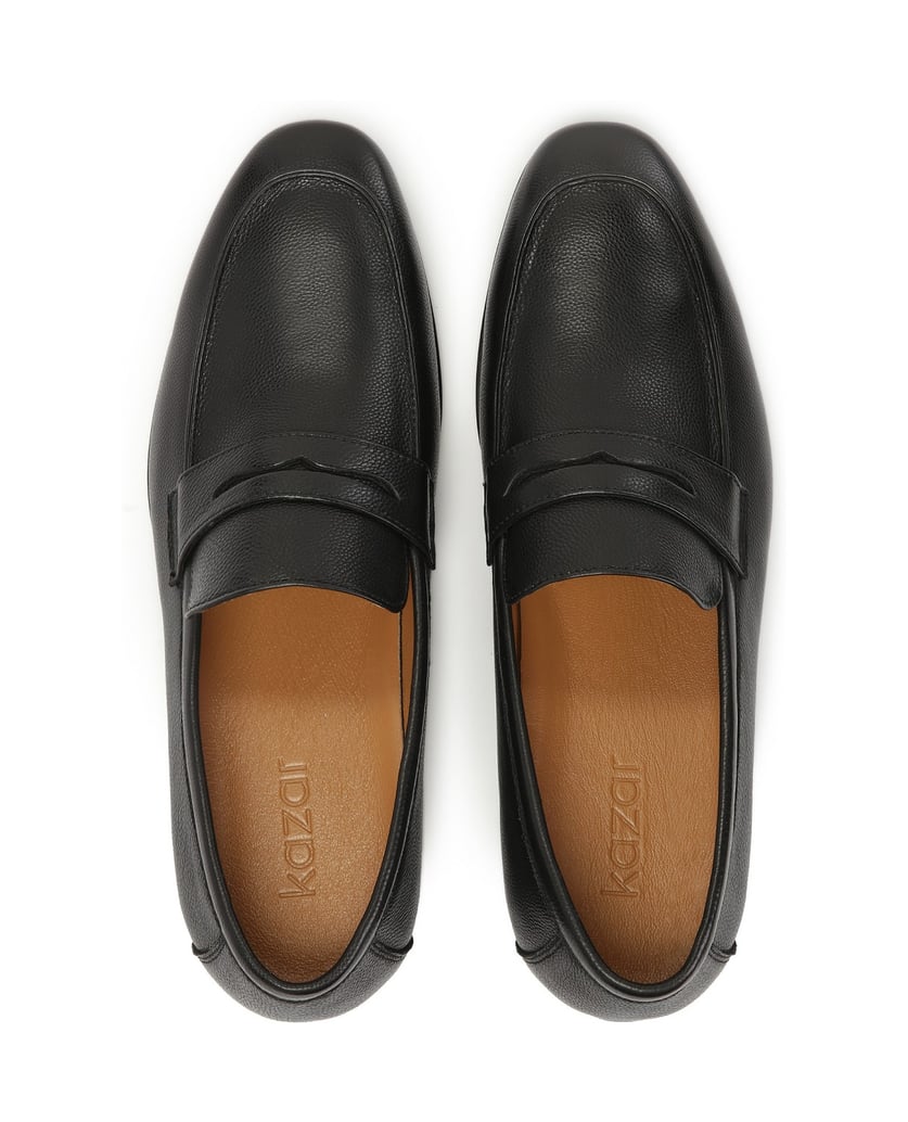 Kazar-Slipper-aus-schwarzem-Erbsenleder-schwarz