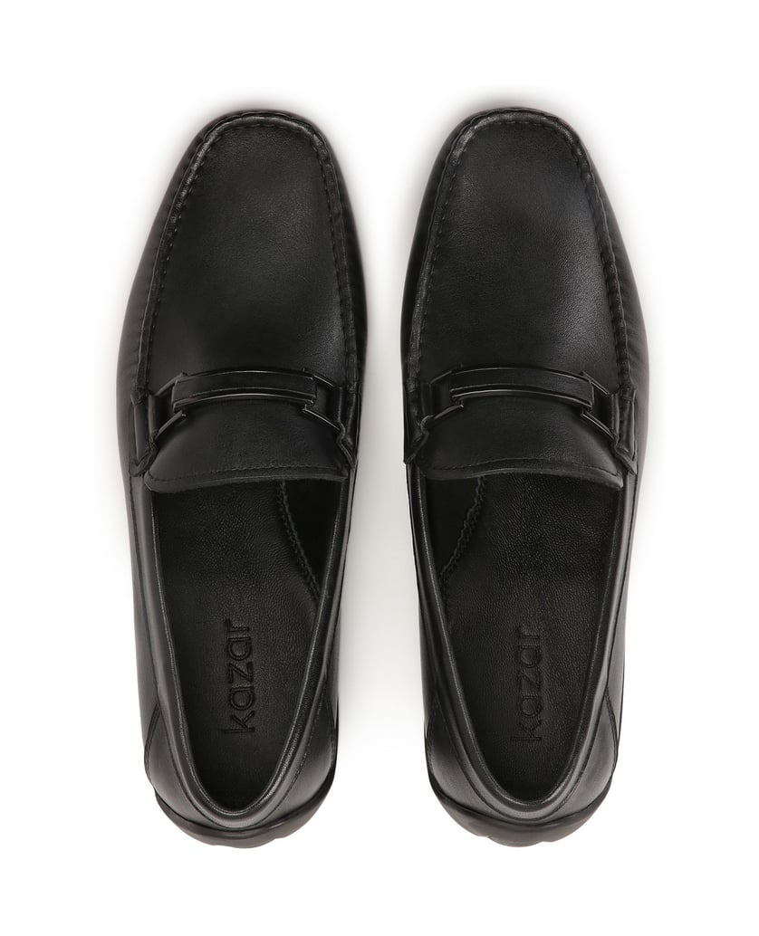 Kazar-Schwarze-Mokassins-aus-Glattleder-schwarz