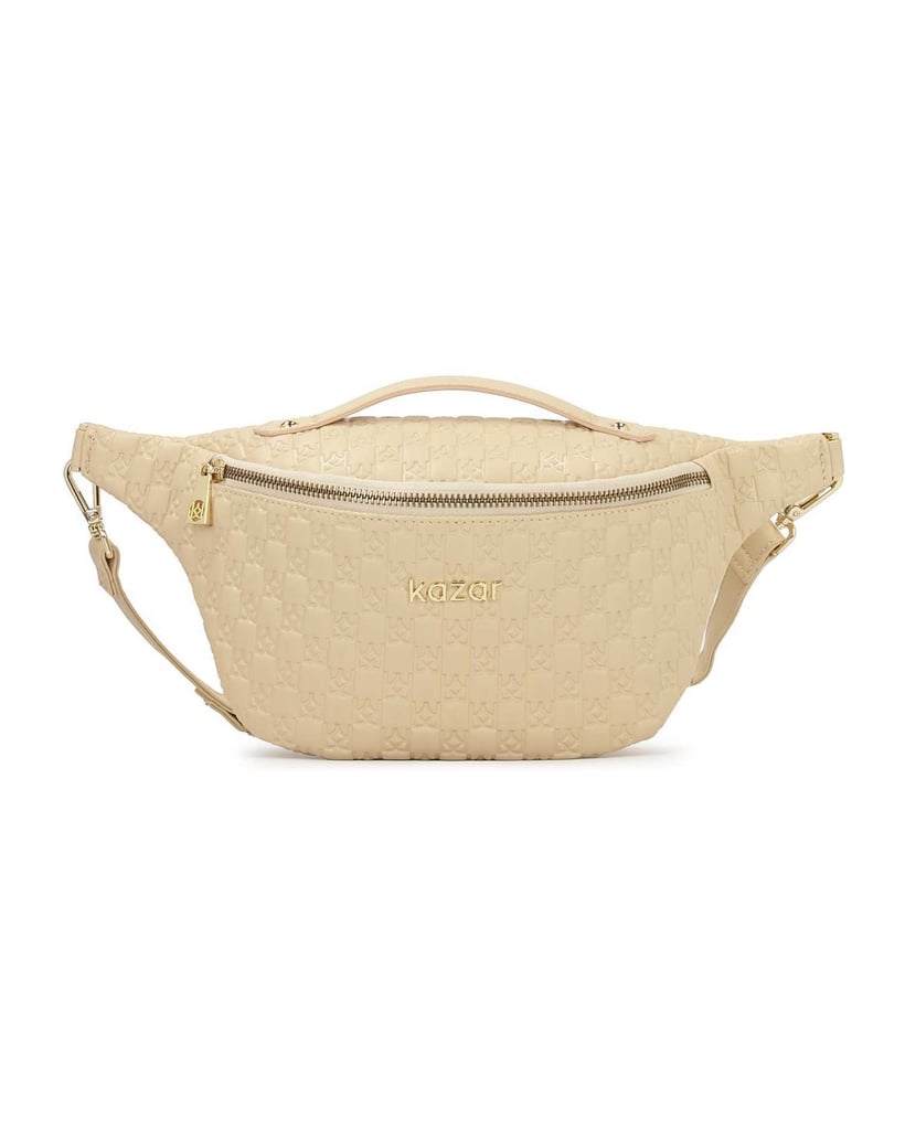 Kazar-Beigefarbene-Lederniere-mit-KAZAR-Monogr