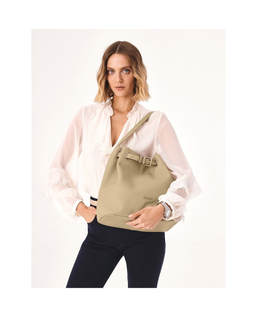 Kazar-Beigefarbene-Handtasche-in-Taschenform-beige