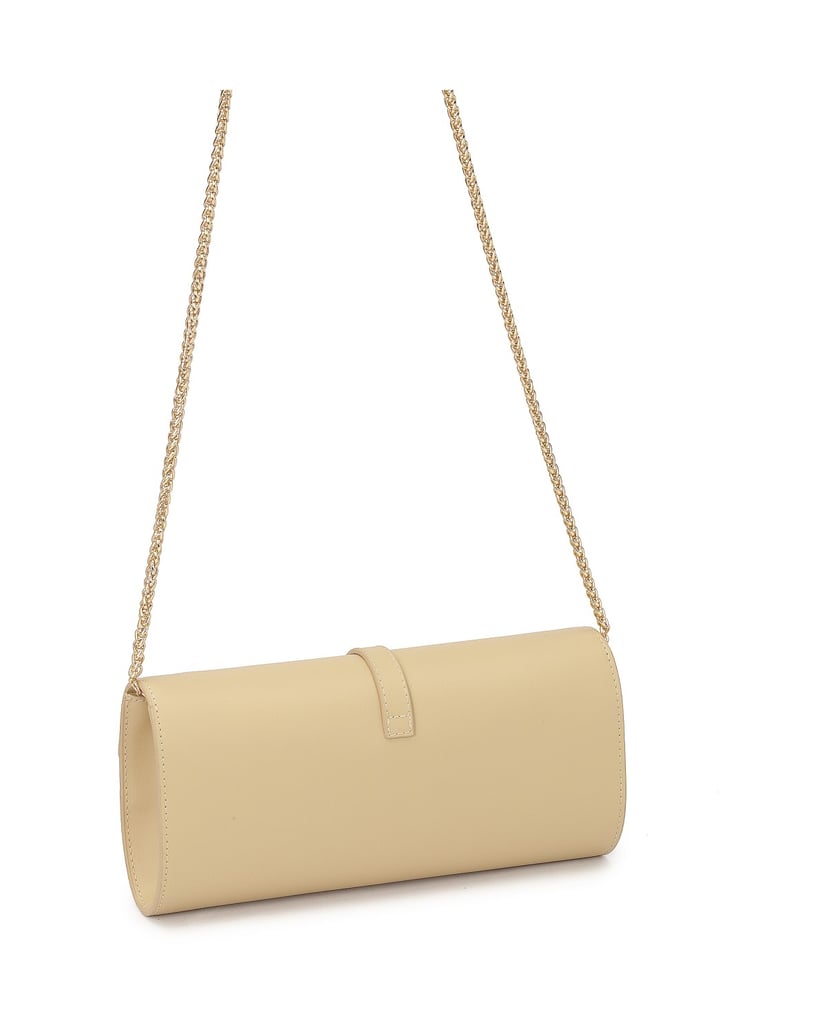 Kazar-Elegante-Clutch-Tasche-mit-monogrammiert-beige