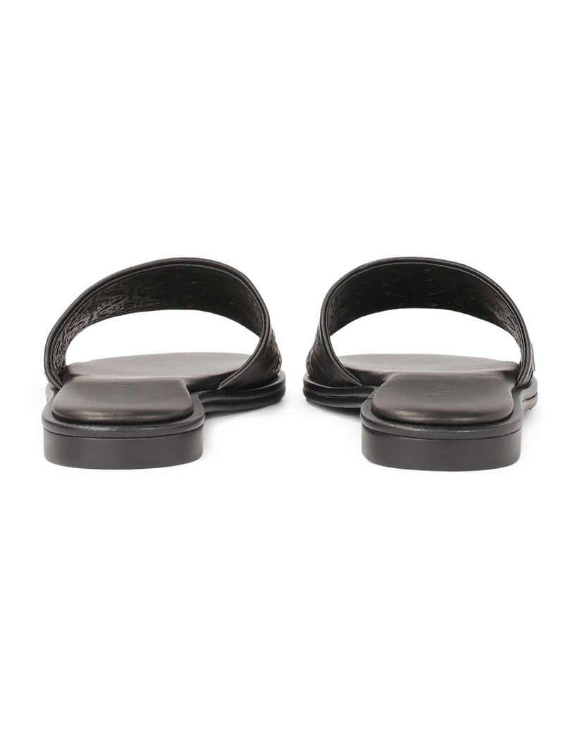 Kazar-Schwarze-Leder-Slides-mit-durchbrochener-schwarz