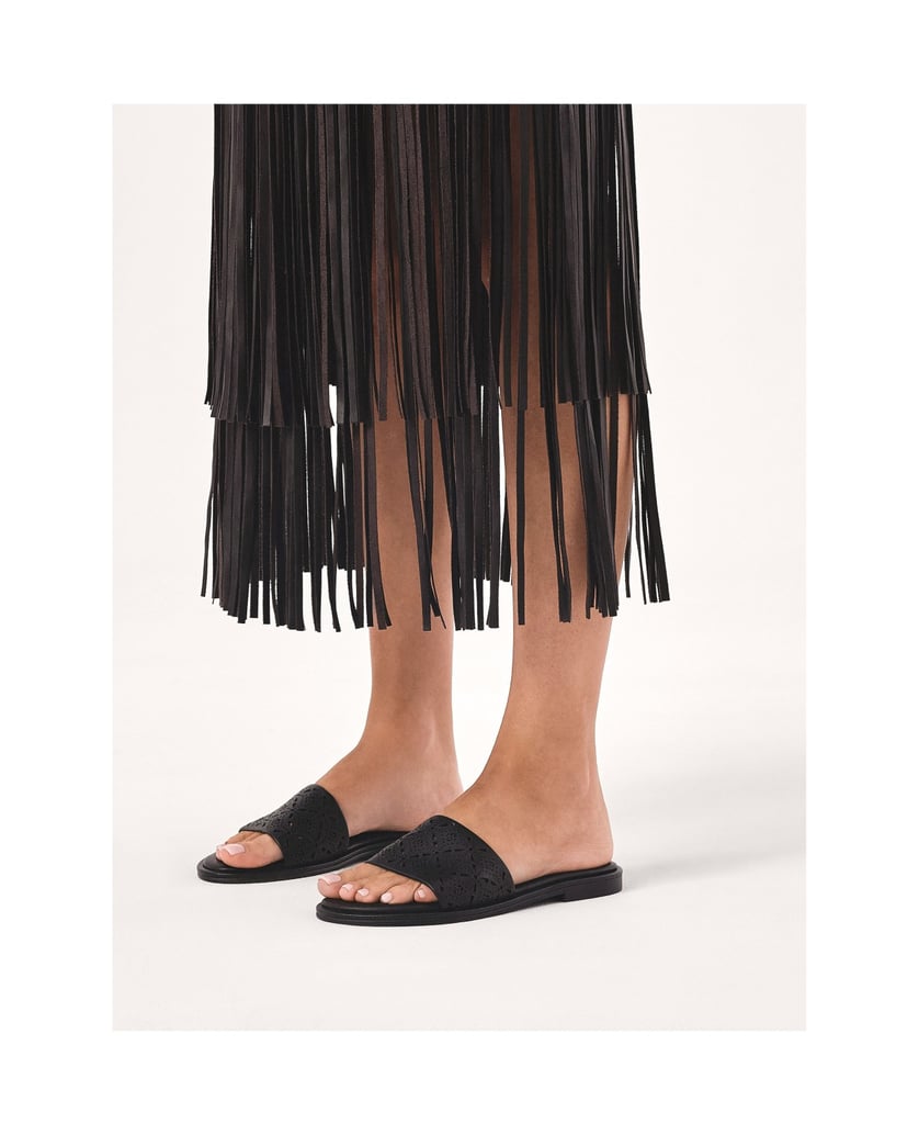 Kazar-Schwarze-Leder-Slides-mit-durchbrochener-schwarz