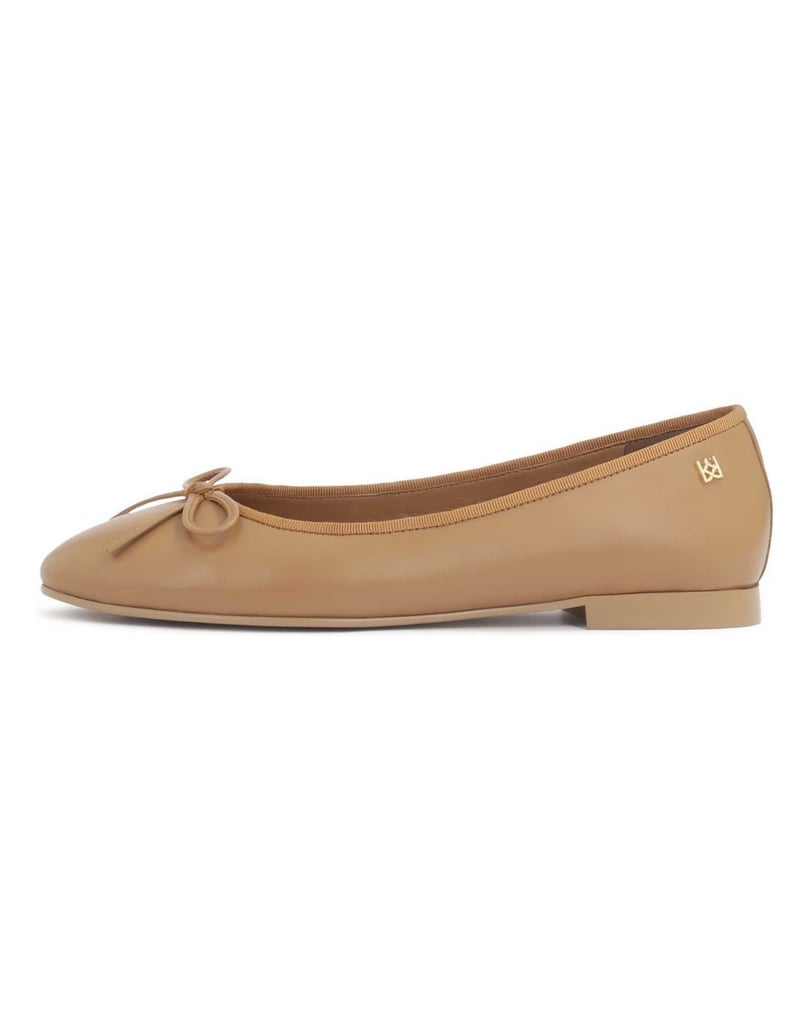 Kazar-Light-brown-ballerinas-with-round-nose-ťavia
