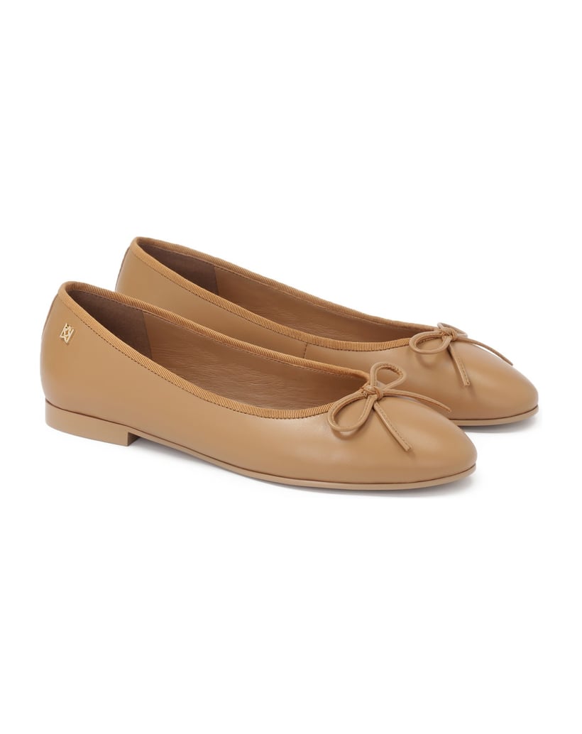 Kazar-Light-brown-ballerinas-with-round-nose-ťavia