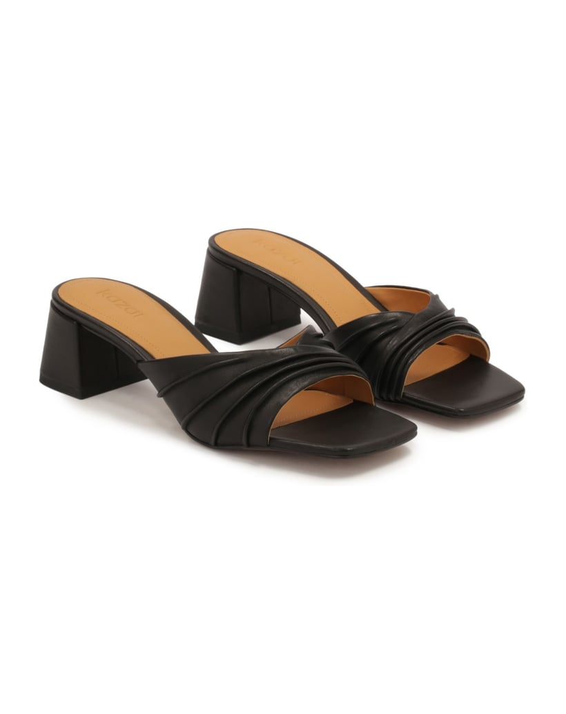 Kazar-Pantoletten-mit-Absatz-und-Crinkle-Rieme-schwarz