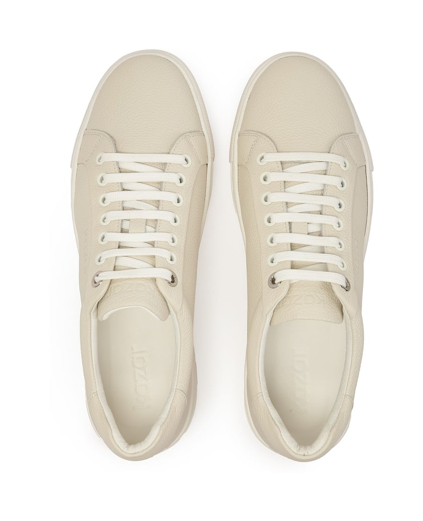 Kazar-Turnschuhe-aus-hellgrauem-Erbsenleder-grau