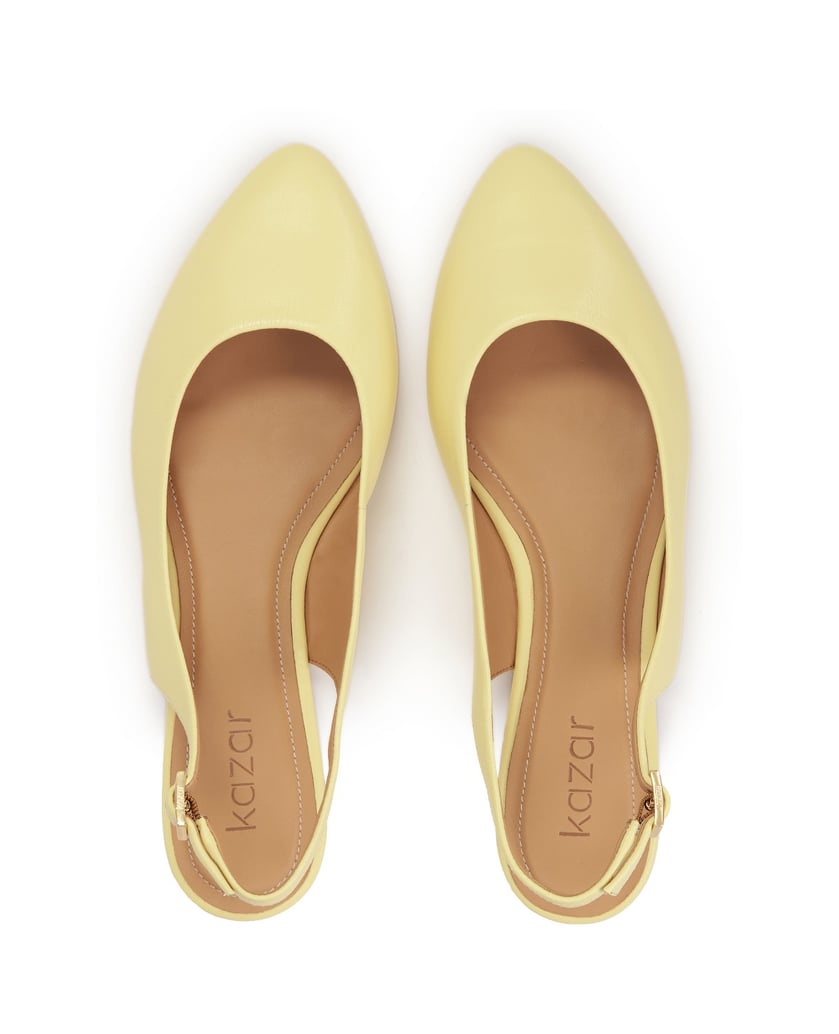 Kazar-Leuchtend-gelbe-flache-Pumps-mit-offenem-gelb