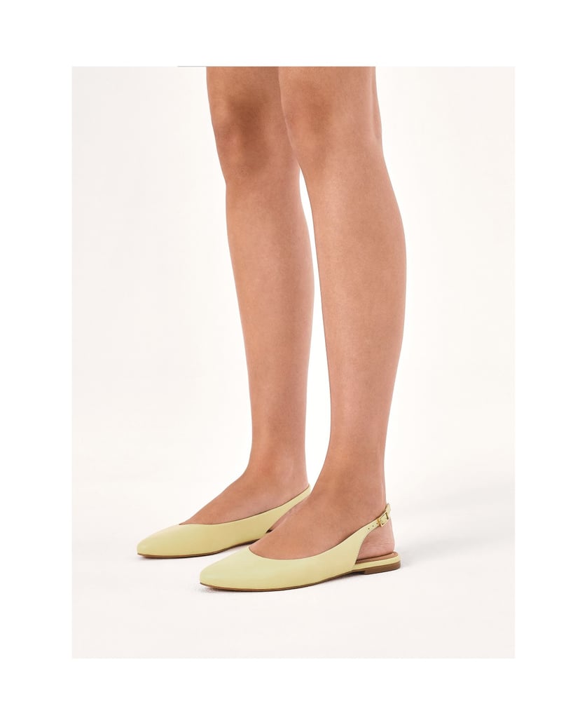 Kazar-Leuchtend-gelbe-flache-Pumps-mit-offenem-gelb