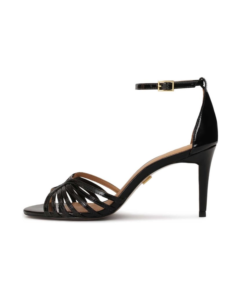 Kazar-Patent-leather-sandals-with-elegant-straps-černá