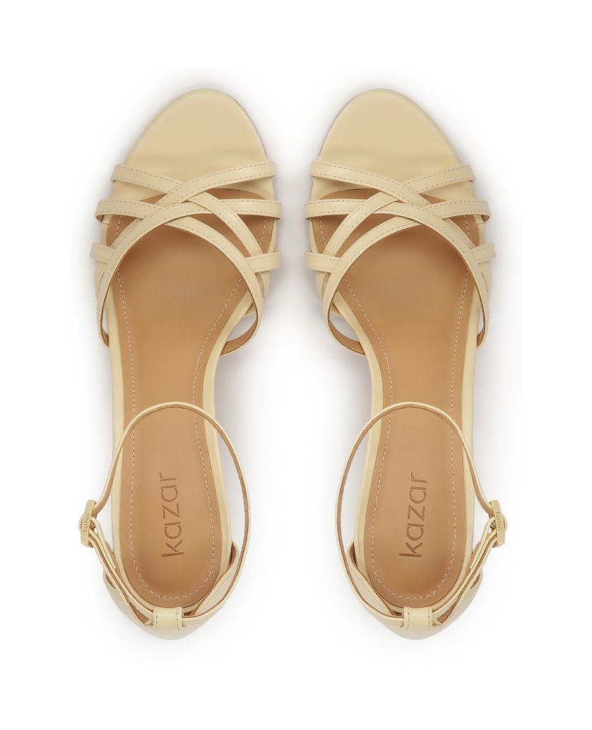 Kazar-Heeled-sandals-with-crisscrossing-straps-béžová