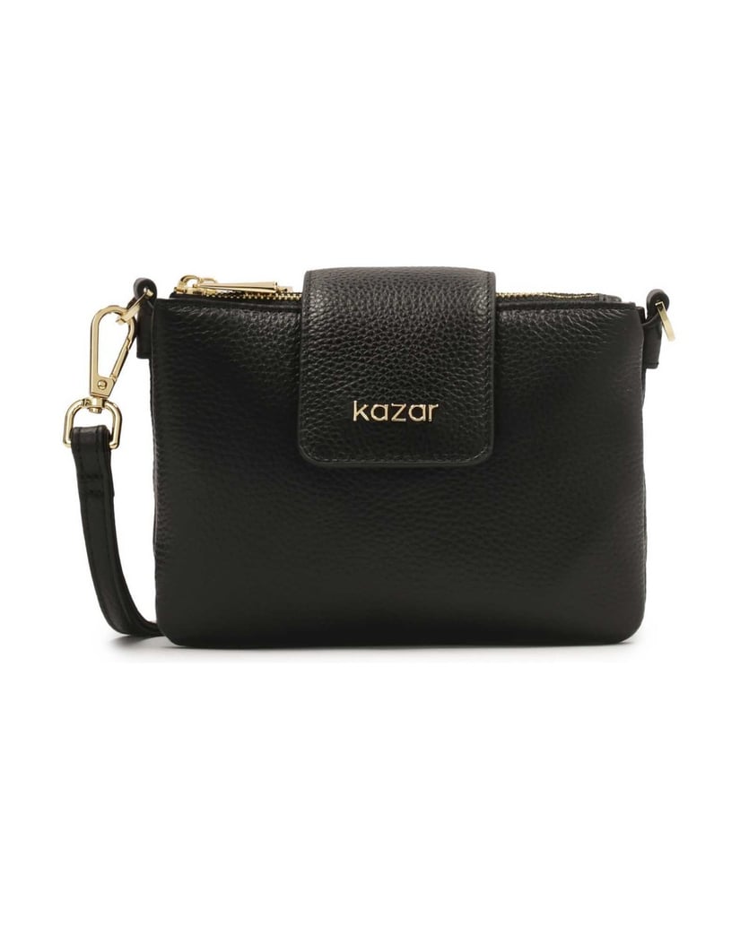 Kazar-Small-three-compartment-strap-bag-čierna
