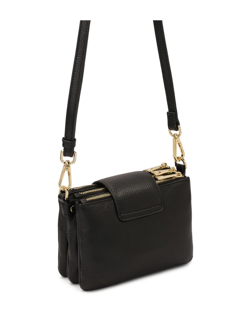 Kazar-Small-three-compartment-strap-bag-čierna